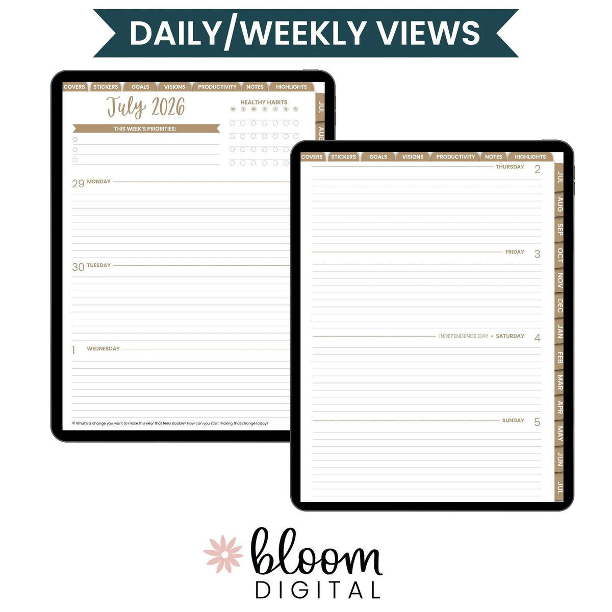 Classic Digital Planner | Dated 2026-2027