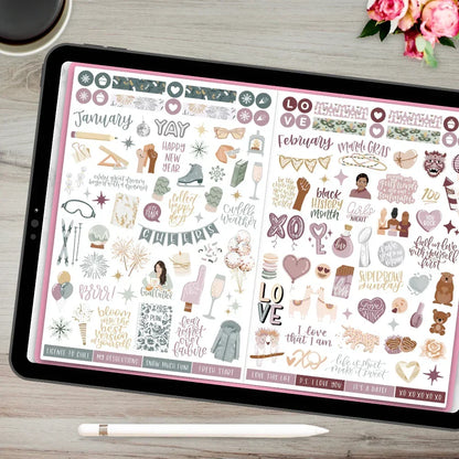 Monthly Celebrations | Digital Planner Stickers